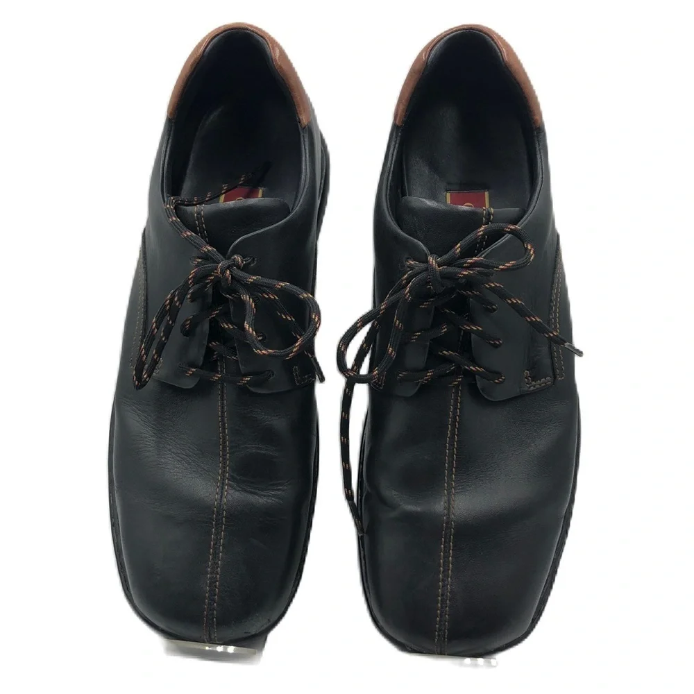 Cole Haan Men's Black Square Toe Lace Up Business Casual Comfort Size 9.5M